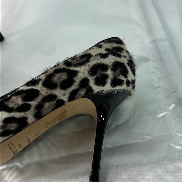 Jimmy Choo Leopard Print Heels with Black Accents - Picture 4 of 12